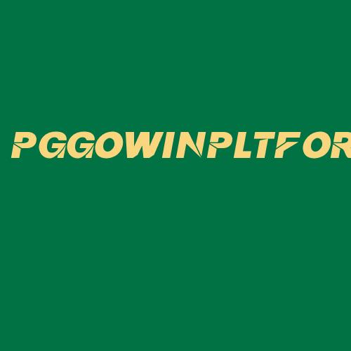 Logo da PGGOWINPLTFOR